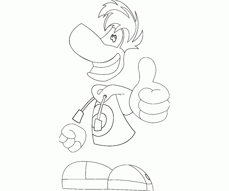 4 Rayman Coloring Page