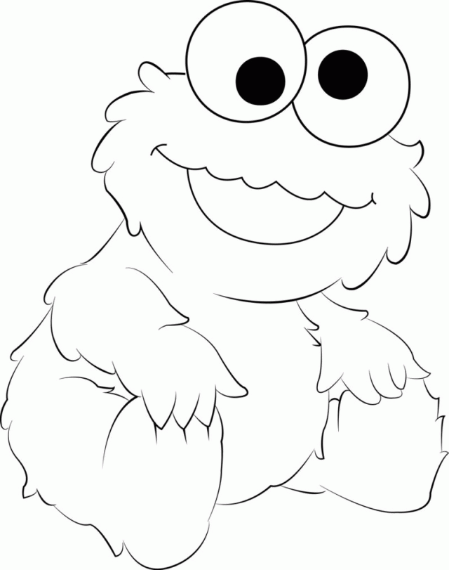Printable Coloring Pages Of The Cookie Monster - Coloring Home