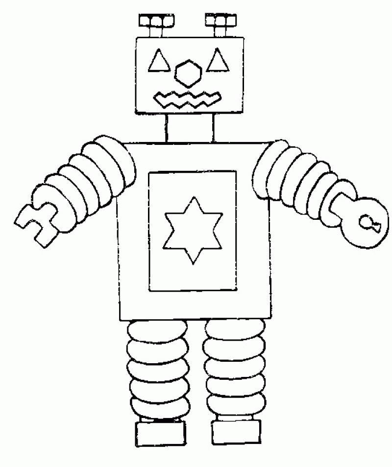 Robot Coloring Page - HD Printable Coloring Pages
