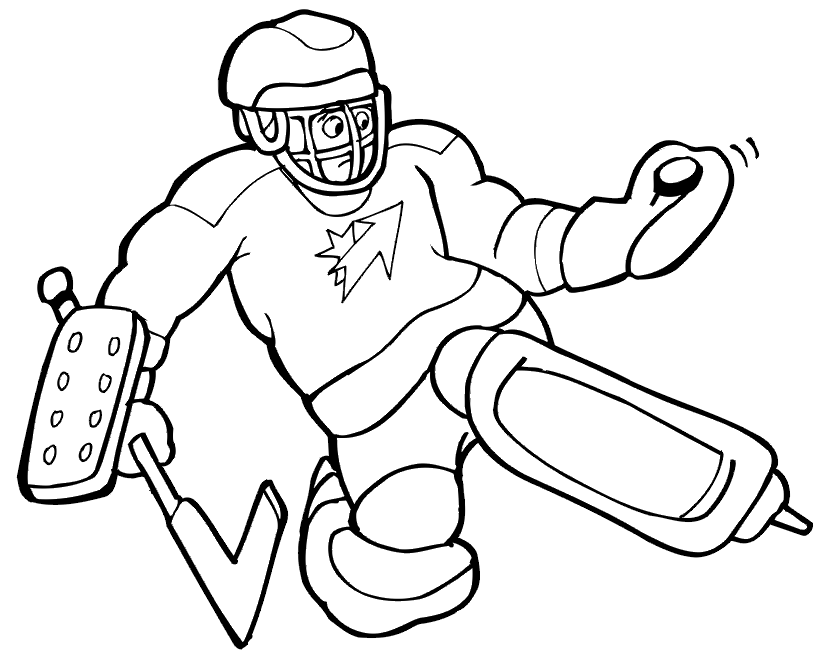 nhl goalie Colouring Pages