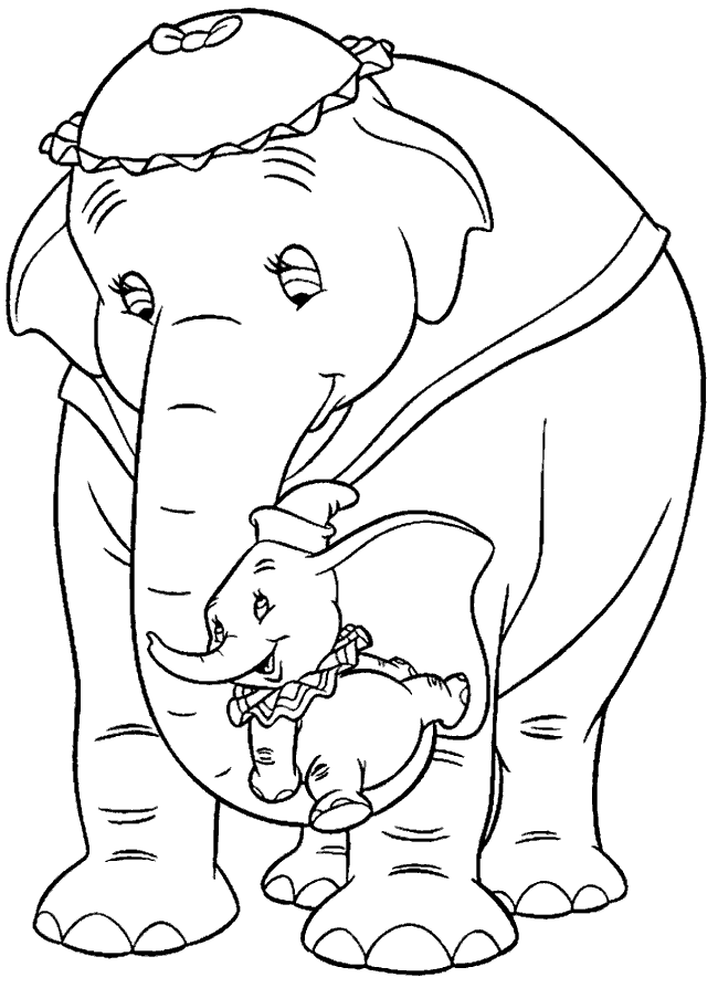 Disney Dumbo " Animal " Cartoon Kids Coloring Pages