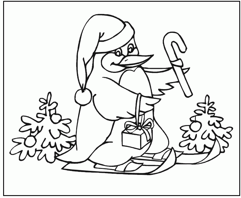 Christmas-Penguin-Coloring- 