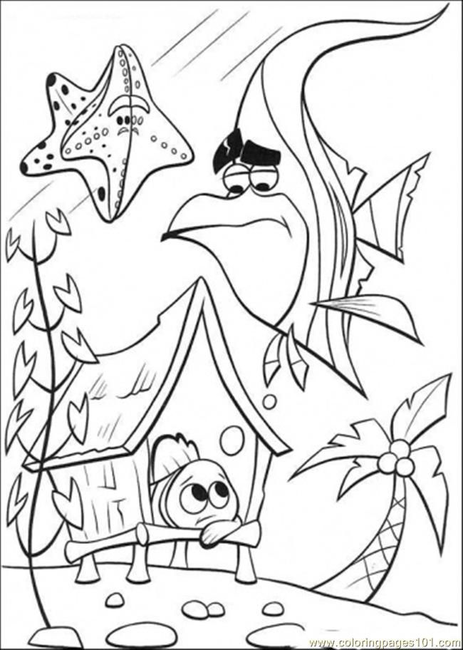 Coloring Pages In House (Cartoons > Finding Nemo) - free printable 