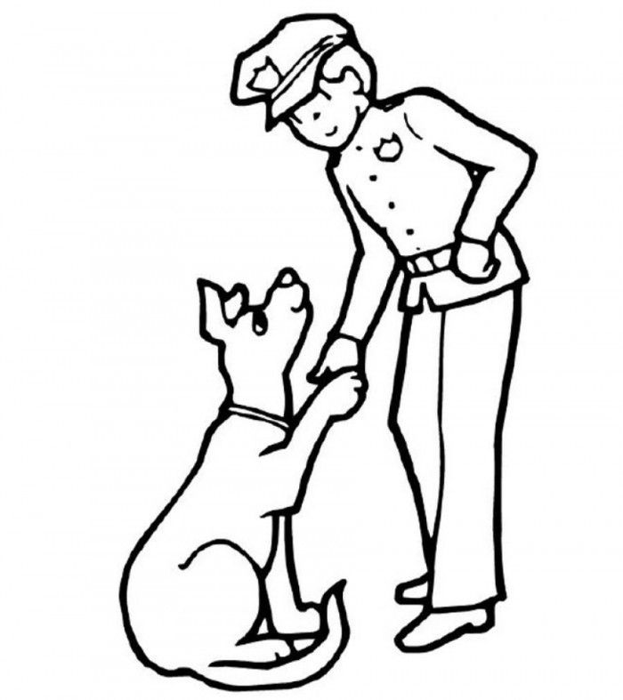 K 9 Police Dog Coloring Pages