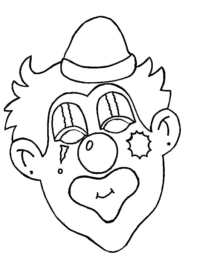 clowns clowns face Colouring Pages