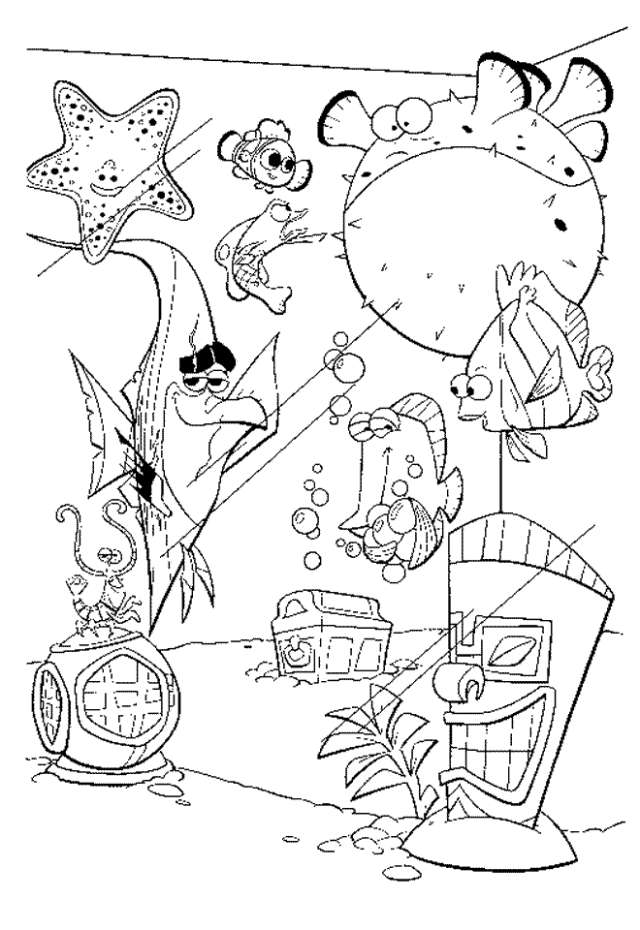 Disney Amazing finding nemo coloring pages for kids | Coloring Pages