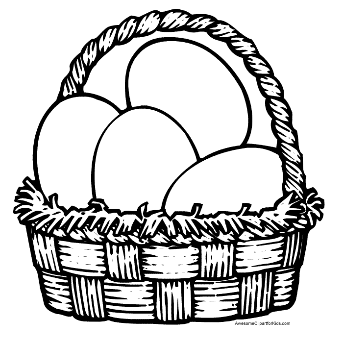 Easter Coloring Pages: Easter Egg Basket Coloring Pages, Egg 