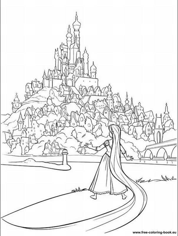 Coloring pages Tangled (Disney) - Rapunzel - Page 2 - Printable 