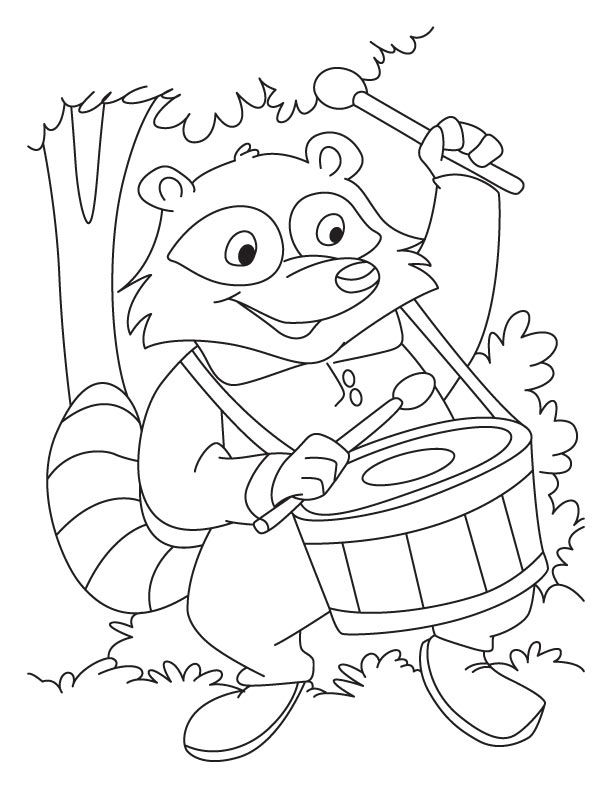 Raccoon Coloring Page Raccoon Colouring Sheet