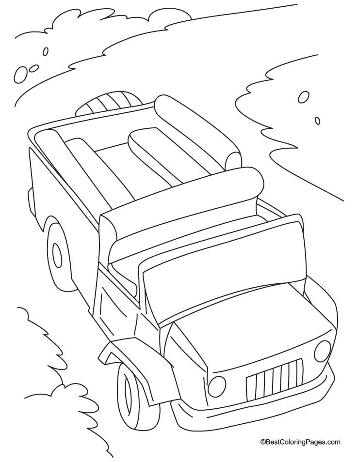 Passenger jeep coloring page | Download Free Passenger jeep 