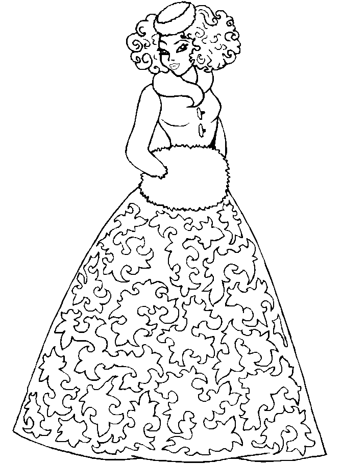 Printable Pretty10 Girl Coloring Pages