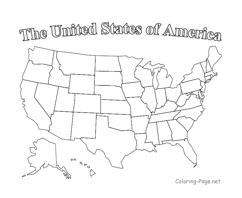 USA Map - Printable