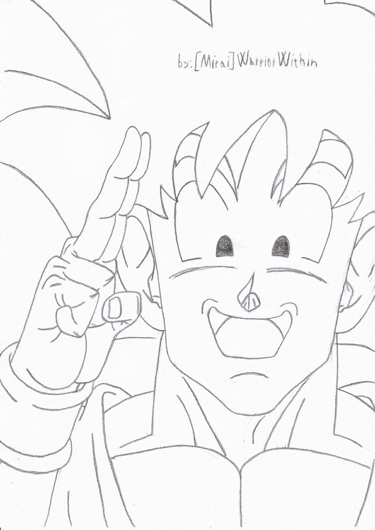 Kid Goku Transforming SSJ3 by MiraiWarriorWithin