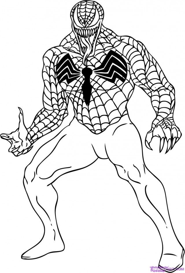 Carnage Coloring Pages Spiderman Venom And Carnage Coloring 229587 