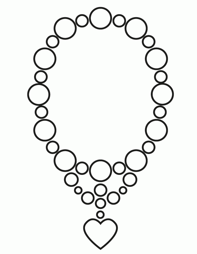 Wedding Necklace - Free Printable Coloring Pages