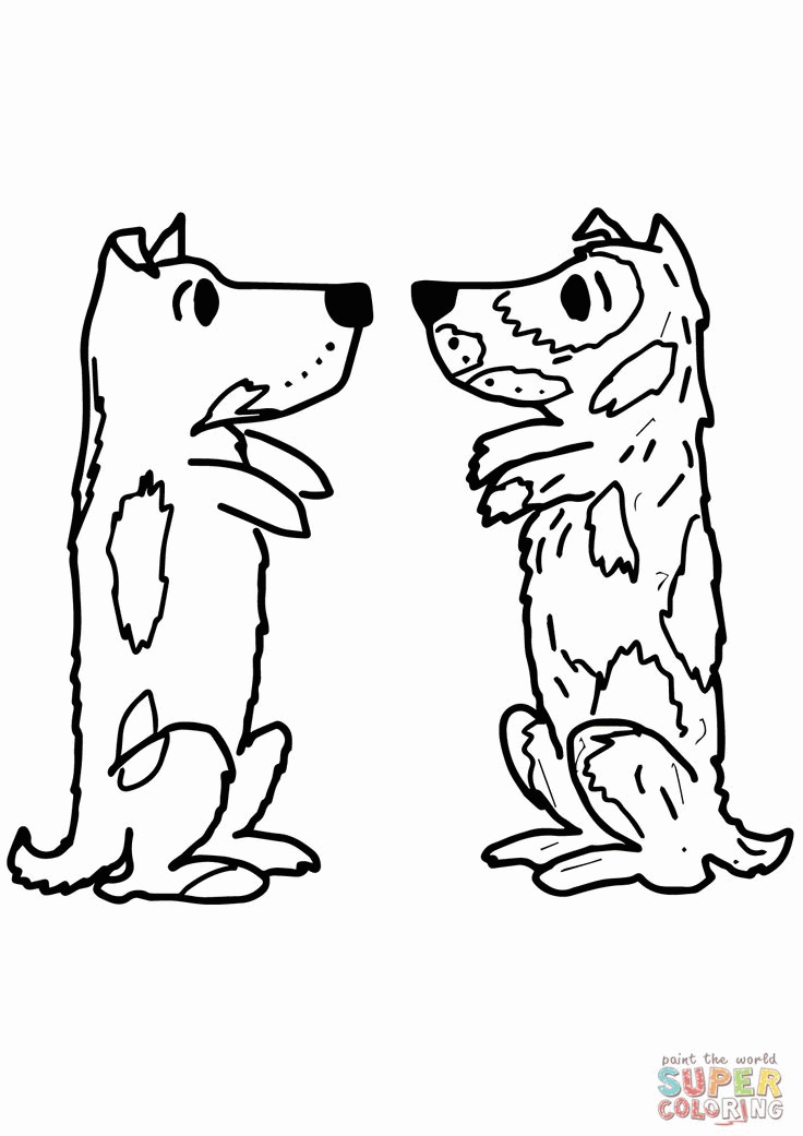 harry the dirty dog coloring page