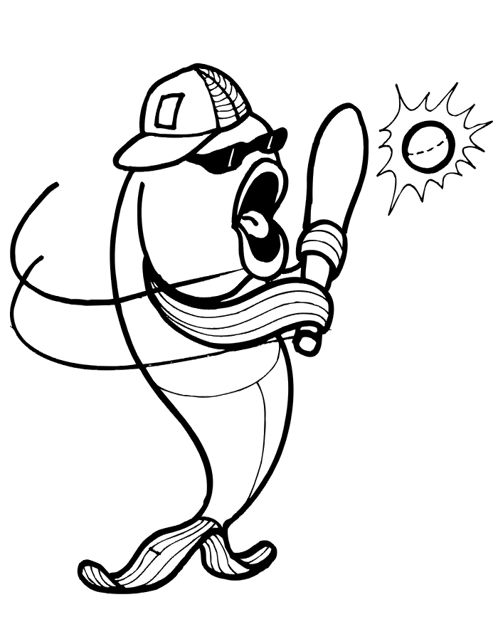 Baseball Player Coloring Page - Coloring Home