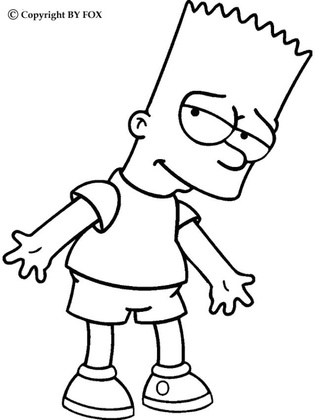 gangster bart Colouring Pages