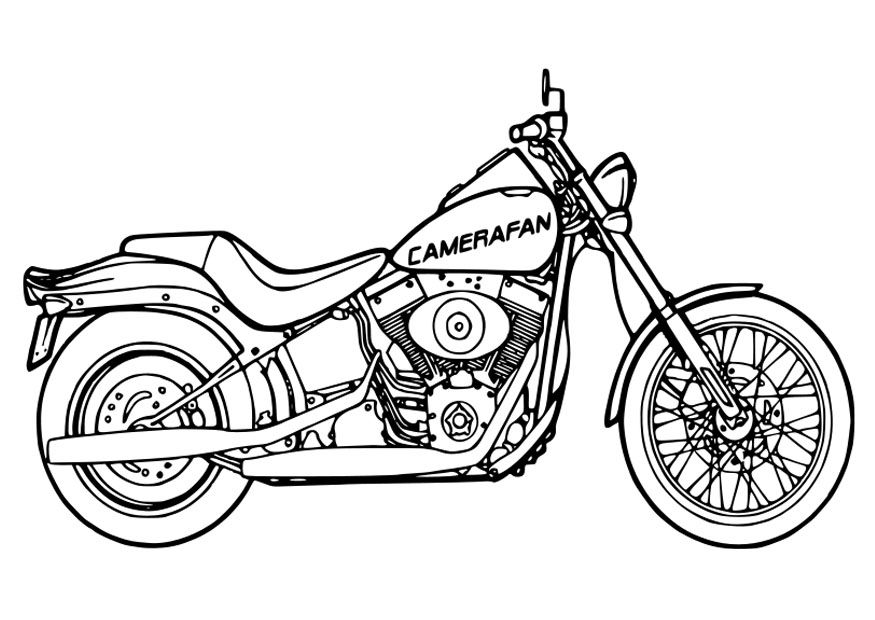 Download Motorcycle Coloring Page - Coloring Home