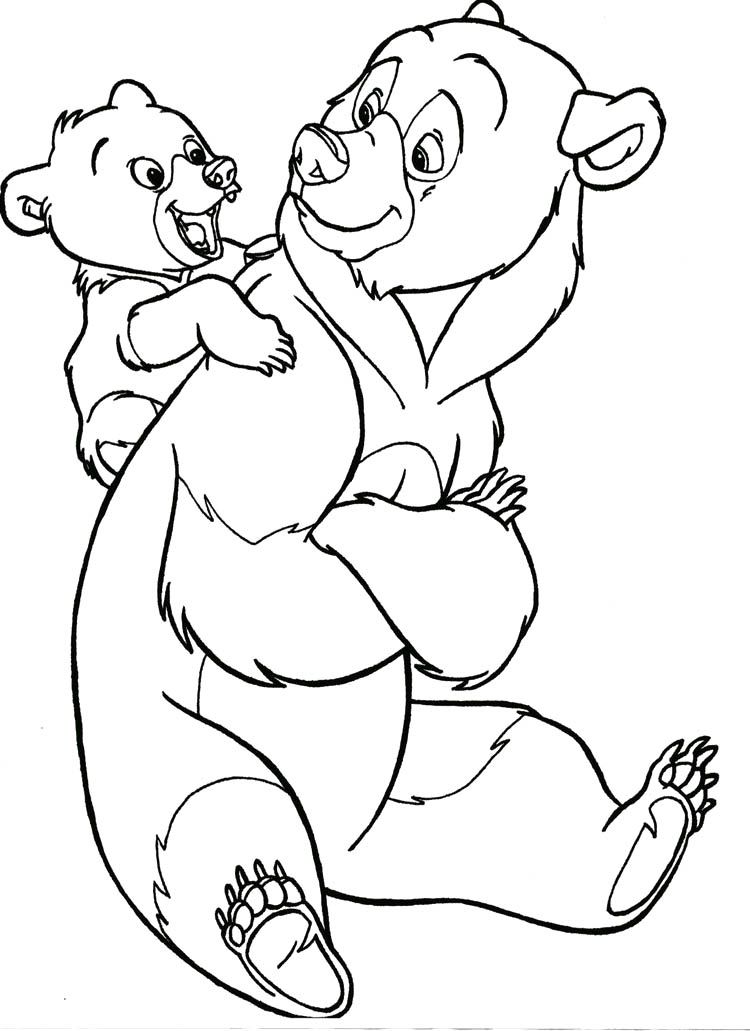 bear mom Colouring Pages