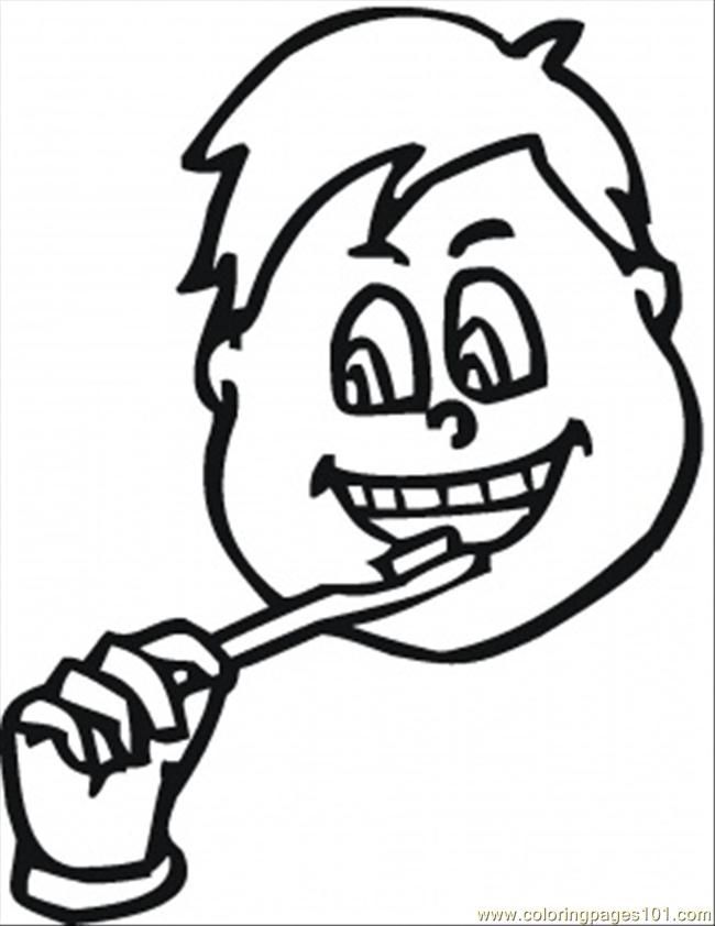 Brushing Teeth Coloring Pages - Free Printable Coloring Pages 