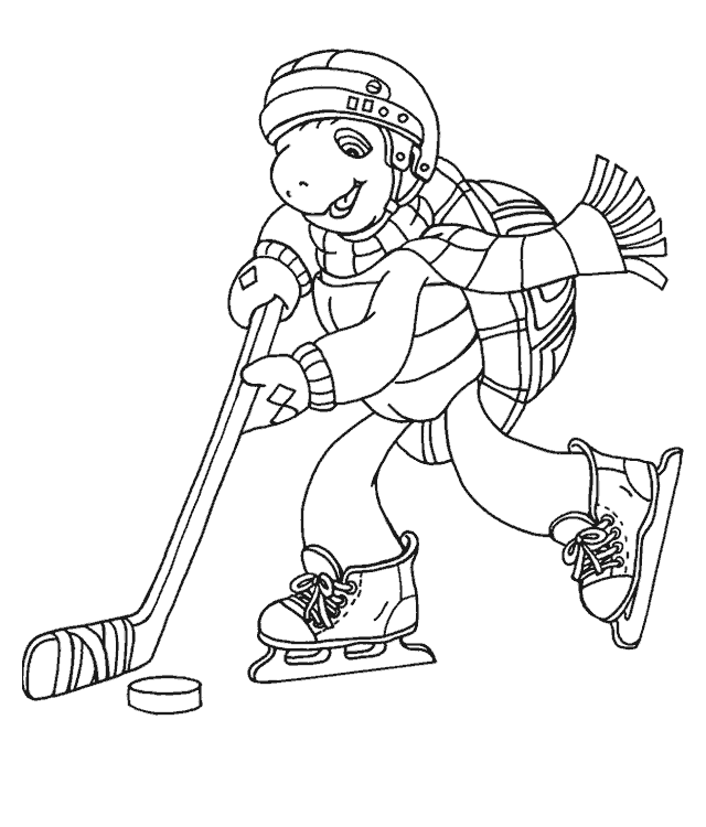 Franklin Playing Softball Coloring Page | Kids Coloring Page