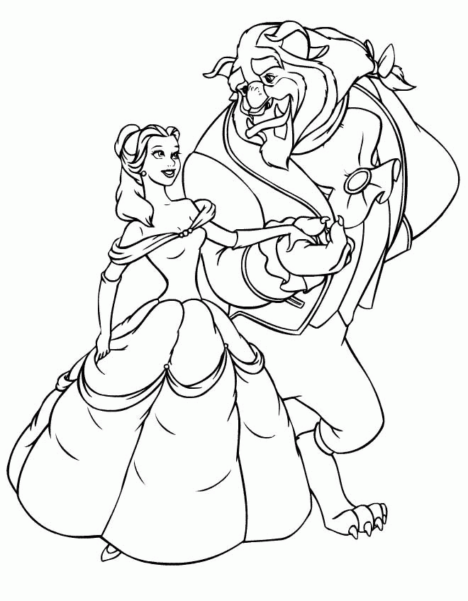 Disney Beauty and The Beast Coloring Pages | Coloring