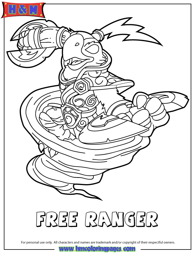 Skylanders Swap Force Air Free Ranger Coloring Page | Free 
