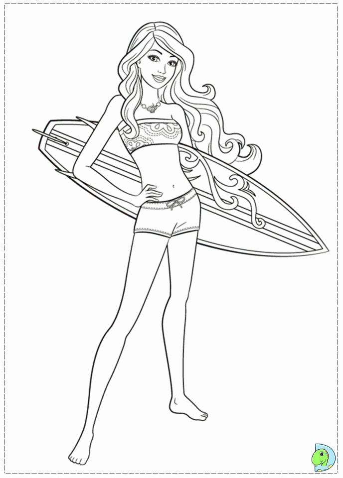 barbie dolphin Colouring Pages (page 3)