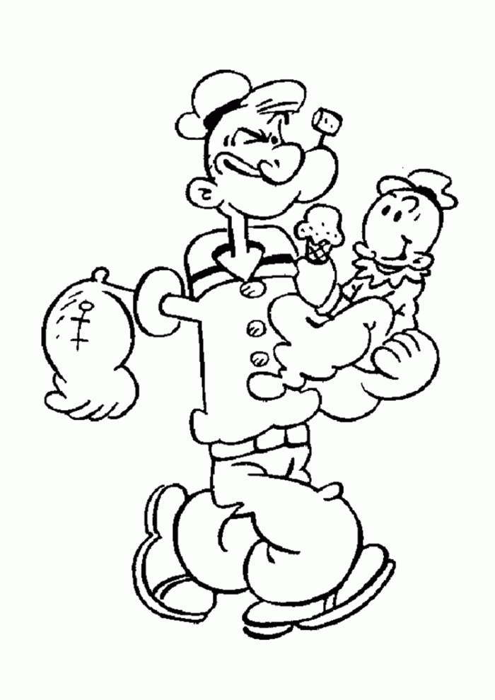 Popeye The Sailor Man Coloring Pages