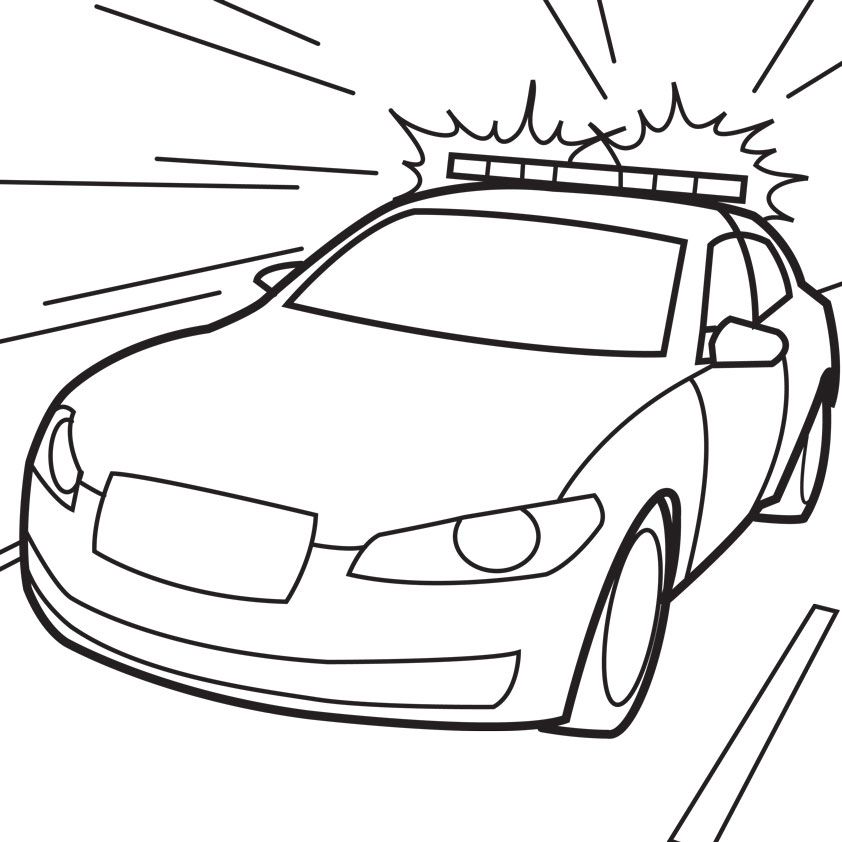 Cop Car Coloring Pages – 842×842 Coloring picture animal and car 