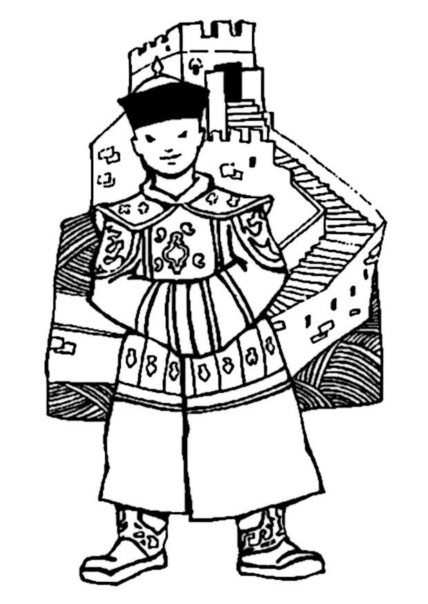Coloring page Great Wall of China - img 13001.