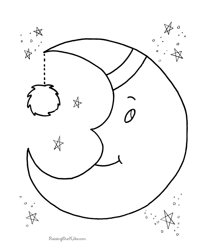 Moon Preschool coloring pages Free Printable Coloring Pages For 