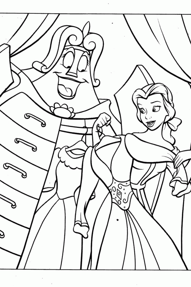 Disney Belle Coloring Pages | download free printable coloring pages