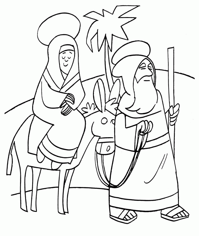 Mary And Joseph Coloring Pages