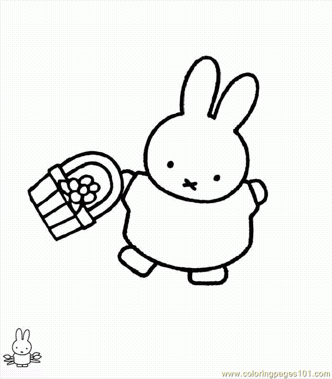 Coloring Pages Miffy 010 (Cartoons > Miffy) - free printable 