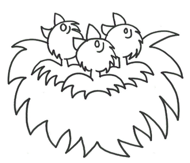 Coloring Pages Birds Nest - Kids Colouring Pages - Coloring Home