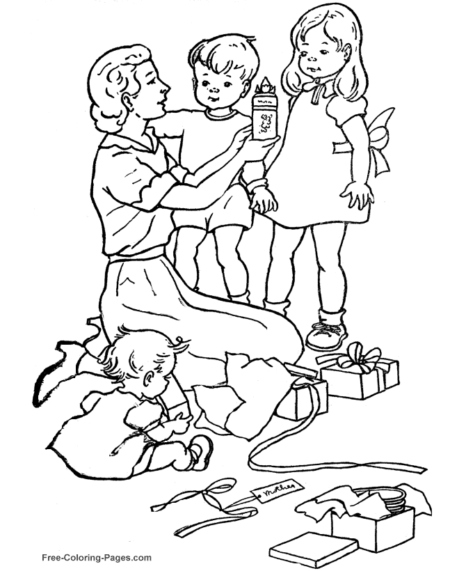 helping mum Colouring Pages (page 2)