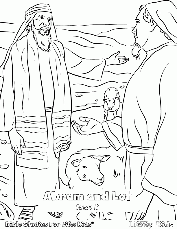 abraham and lot Colouring Pages