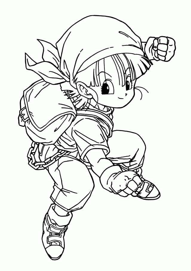 Dragon Ball Z Color Sheets Kids Coloring Pages Printable 177179 