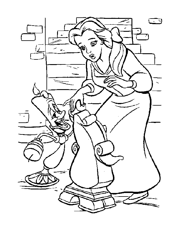 cogsworth Colouring Pages