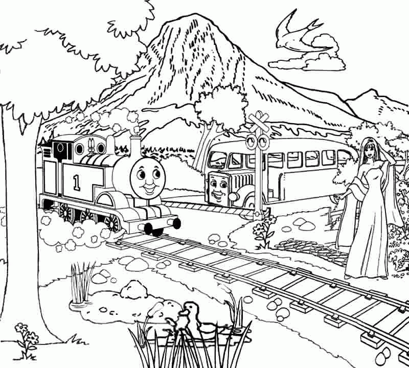 Cartoon Thomas The Train And Friends Colouring Sheets Printable 