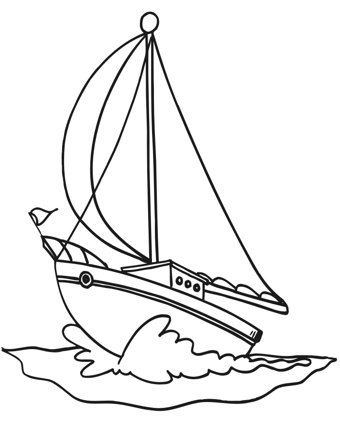 Speed Boat Colouring Pages For Kids | Transport Coloring Pages 
