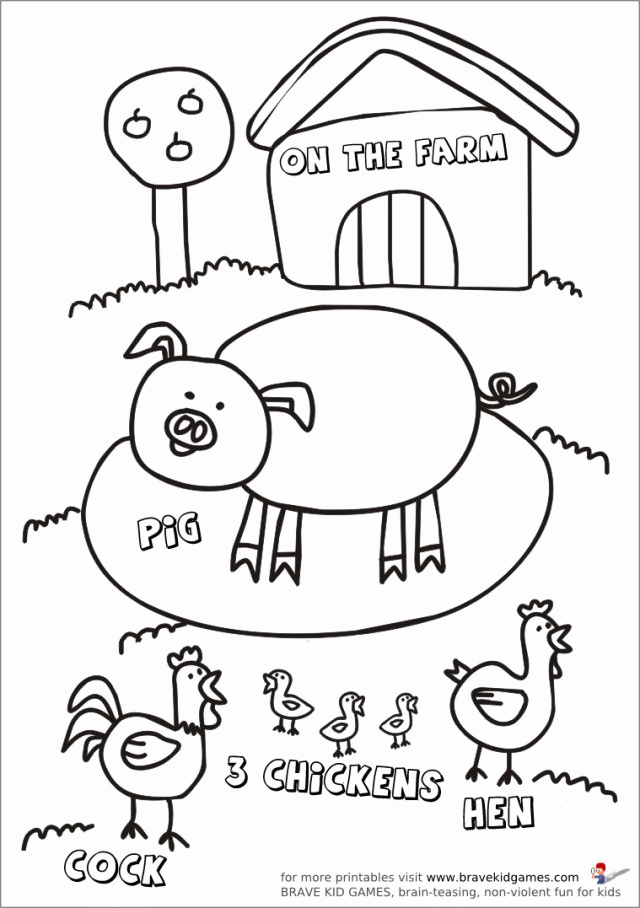 Free Printable Farm Animal Coloring Pages 136677 Barnyard Animals 