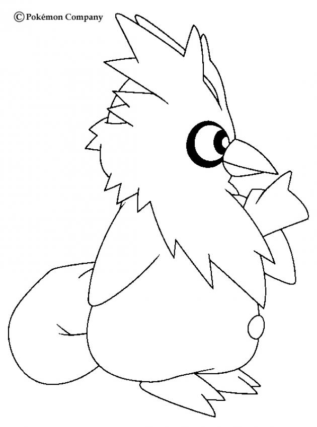ICE POKEMON coloring pages - Flying Delibird