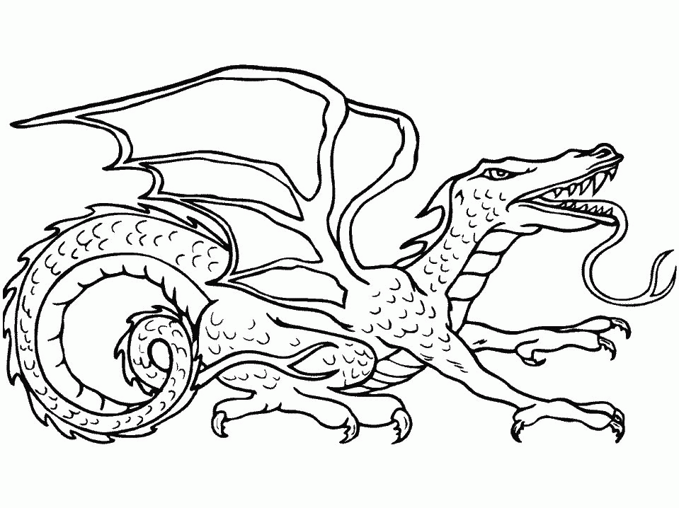 Dragon Coloring Pages For Adults - Free Coloring Pages For 