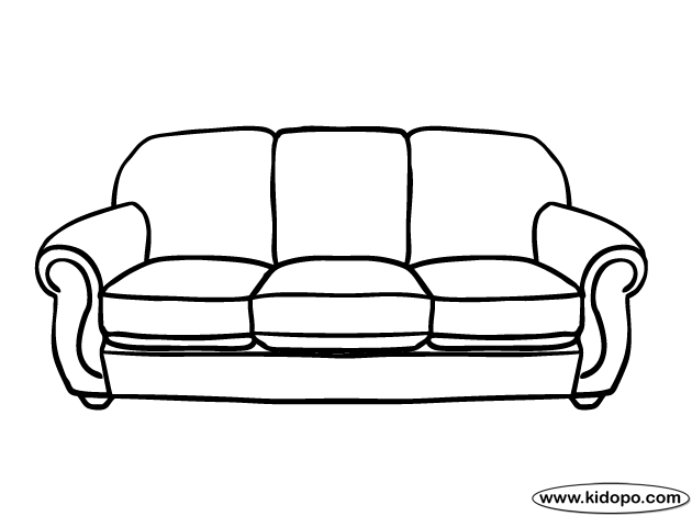 Couch coloring page