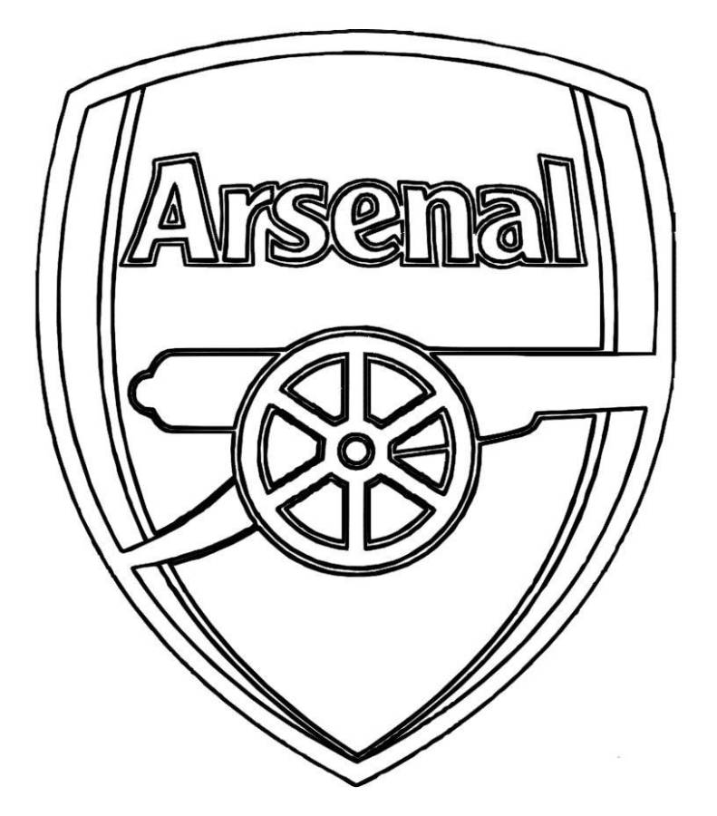 Print Arsenal Logo Soccer Coloring Pages or Download Arsenal Logo 