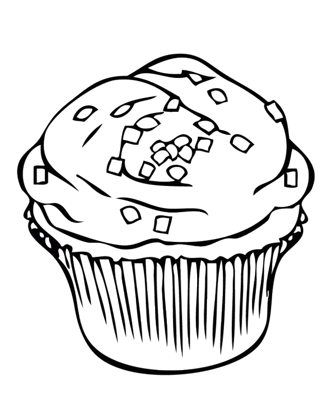 Printable Delicious Capcake Coloring Pages - Cookie Coloring Pages 