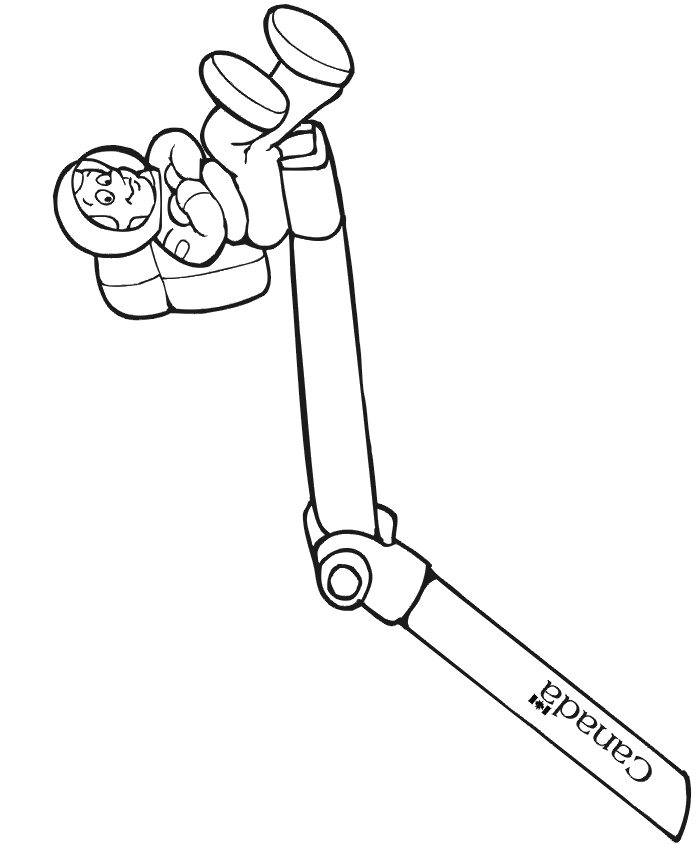 Astronaut Coloring Page | Astronaut On Canadarm